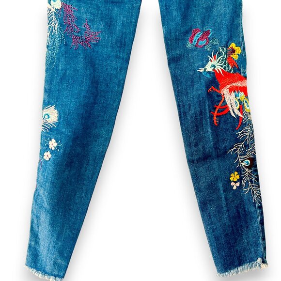 Free People Phoenix & Floral Embroidered Skinny Jeans - Picture 11 of 13